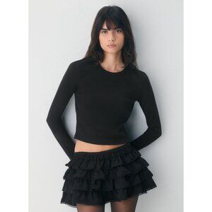 Aritzia Little Ribbed Longsleeve in Black